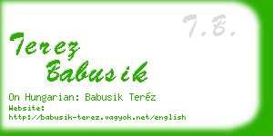 terez babusik business card