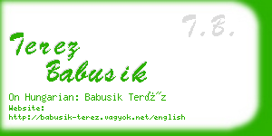 terez babusik business card